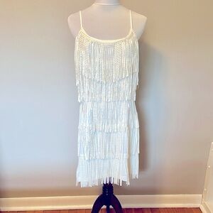 White Fringe Dress